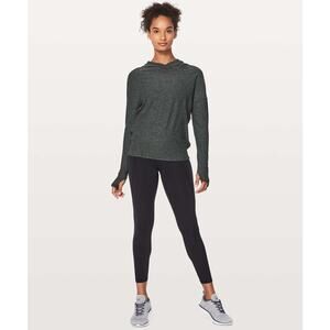 Lululemon Lead The Pack Hoodie Heathered Dark Cast / Black Size 6